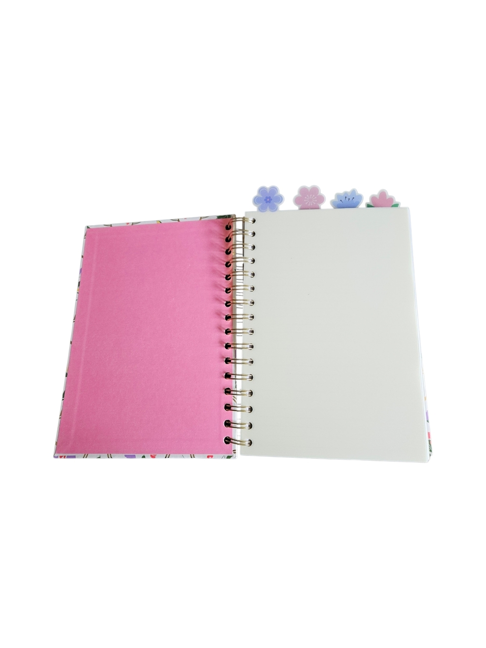 Floral "Blessed" Spiral Notebook - Pastel Flower Tabs - Picture 4 of 4